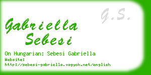 gabriella sebesi business card